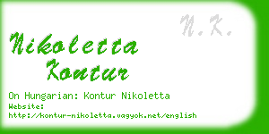nikoletta kontur business card
